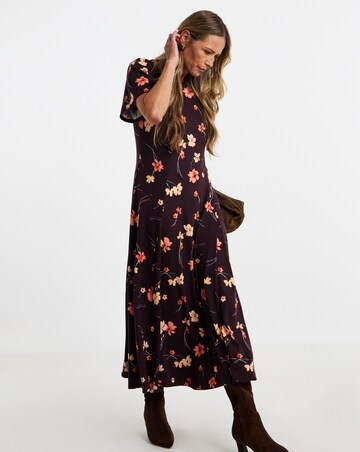 Soft Touch Seam Detail Midi Dress