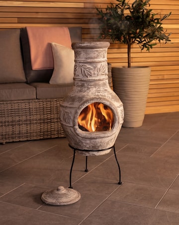 Charles Bentley Acopulco Grey Clay Chiminea