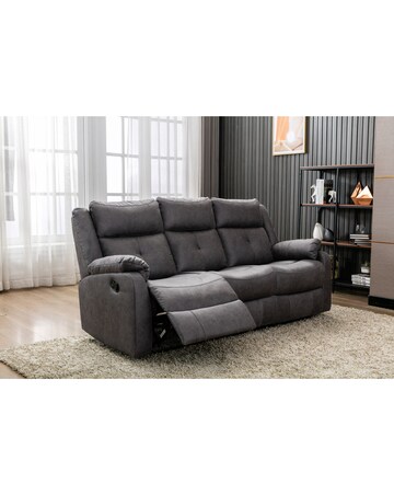 Victor Manual Recliner 3 Seater Sofa with Drop Down Tray