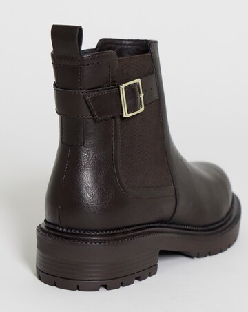 Sidonie Chelsea Buckle Ankle Boots - Wide Fit (E)