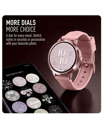 Reflex Active Spectre AMOLED Silicone Strap Smart Watch - Pink