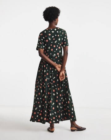 Ditsy Print Soft Touch Smock Midi Dress