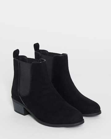 Kelani Block Heel Chelsea Ankle Boots - Wide Fit (E)