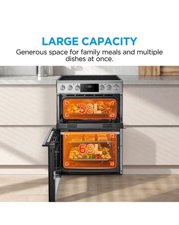 Midea 60cm Freestanding Electric Cooker - Stainless Steel