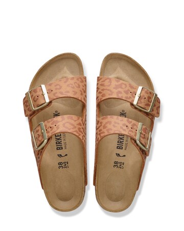 Birkenstock Arizona Leo Pecan Foil Print Sandals - Standard Fit (D)