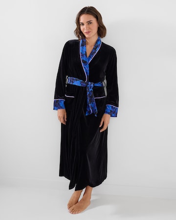 Joe Browns Boutique Velvet Embroidery Detail Dressing Gown