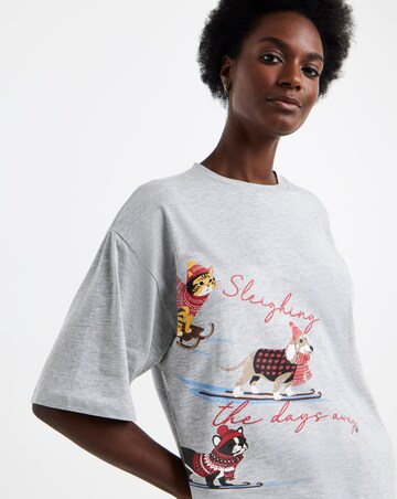 Pretty Secrets Dog Print Family Pyjamas - Womens