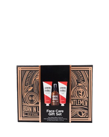 Hawkins & Brimble Face Gift Set Box (Daily Moisturiser, facial Scrub, Face Wash)