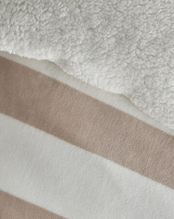Catherine Lansfield Cosy Sherpa Stripe Duvet Cover Set
