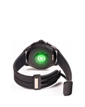 Rotary AMOLED GPS Calling Black Silicone Smart Watch