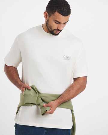 Jack & Jones Sketch Back Graphic T-Shirt - Off White
