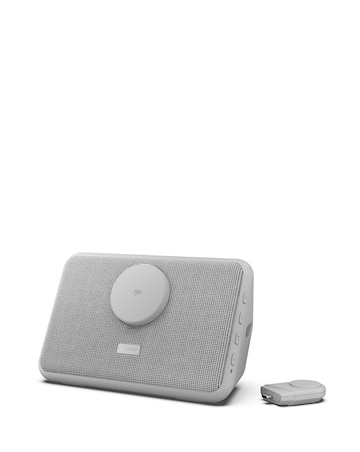 Sharp 4in1 Qi2 Wireless Docking Station with Bluetooth Speaker Cloud Grey