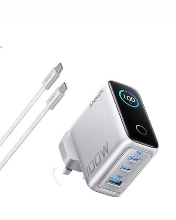 Anker Prime 100W GaN 3-Port Wall Charger - Silver