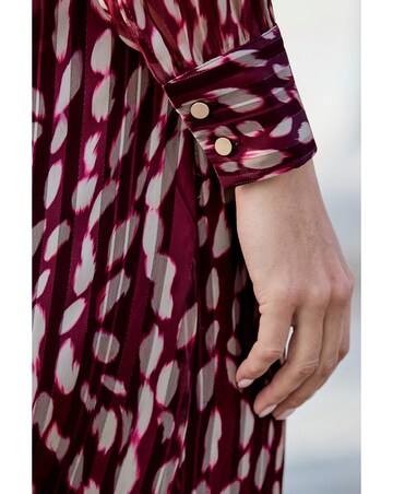 Sosandar Petite Tie Neck Tiered Hem Midi Dress