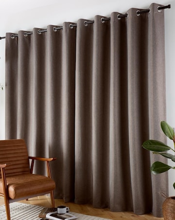 Curtina Plain Twill Eyelet Curtains