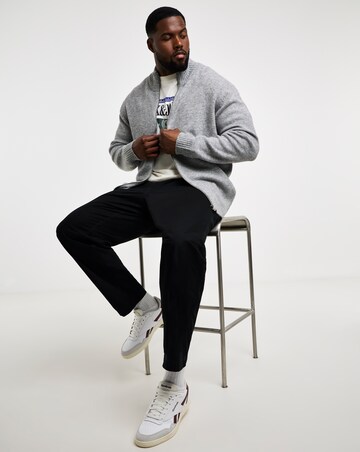 Jack & Jones Soho Ollie Full Zip Knit - Light Grey