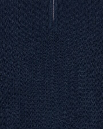 Only & Sons Emil Zip Polo Knit Jumper - Blue