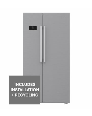 Hotpoint HPG2 6592 XP4UK Dual No Frost American Fridge Freezer Silver + Install