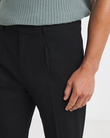 Regular Fit Pleat Front Stretch Formal Trouser
