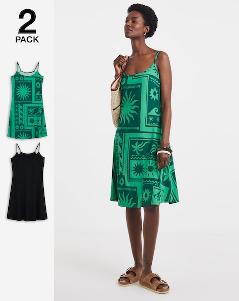 2 Pack Strappy Cami Dresses