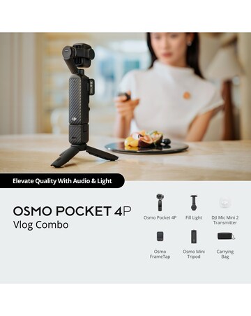DJI Osmo Pocket 4P Handheld Gimbal Camera (Vlog Combo)