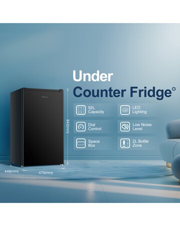 Fridgemaster MUL4892EB Under Counter Fridge - Black E Rated
