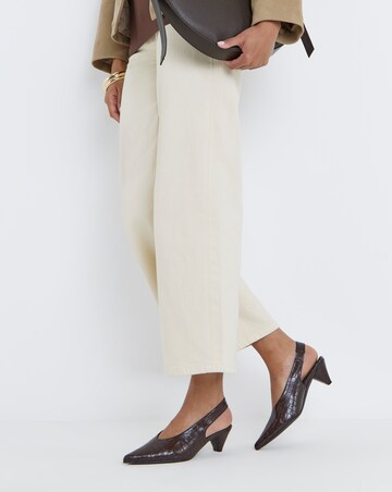 Rina Slingback Pointed Toe Heeled Shoes - Extra Wide Fit (EEE)