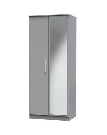 Eider Ready Assembled 2 Door Mirrored Wardrobe - Kids