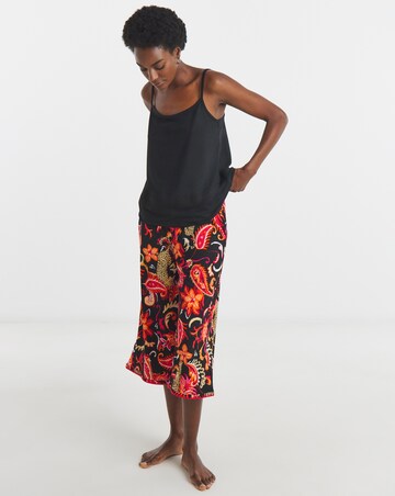 Figleaves Leopard Blanket Stitch Culotte Pyjama Set