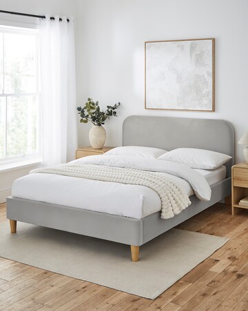 Emery Velvet Bedframe with mattress