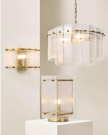 ValueLights Darcy Brushed Gold Frosted Chandelier