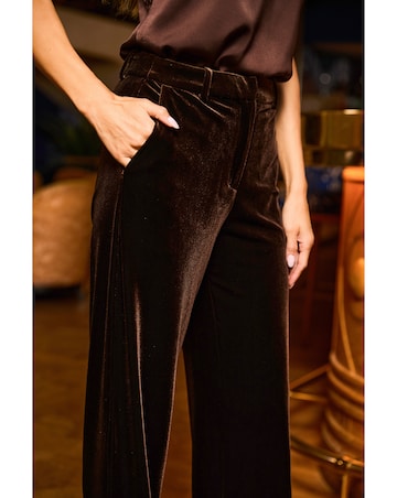 Sosandar Luxe Velvet Wide Leg Trousers