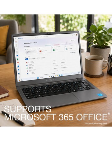 Entity Era 14in Celeron N4500 4GB 128GB Windows 11 Laptop - Space Grey