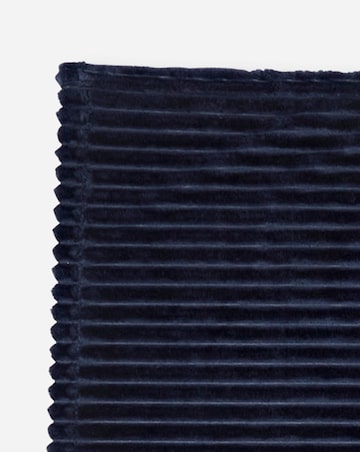 Ribbed Fleece Throw - Navy