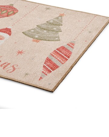 Christmas Baubles Washable Large Doormat