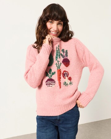 Fatface Vegetable Knitted Crew Neck Jumper