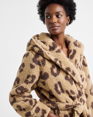 Leopard Teddy Dressing Gown
