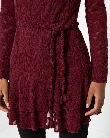 Joe Browns Belted Lace Tunic Top With Frill Skirt Detail