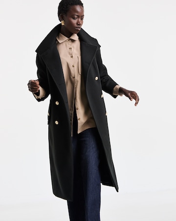 Black Longline Military Coat