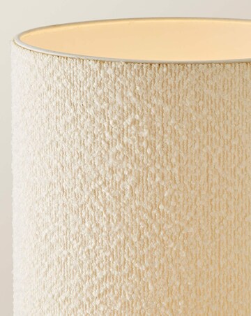 ValueLights Ash Cream Boucle Fabric Midi Floor Lamp