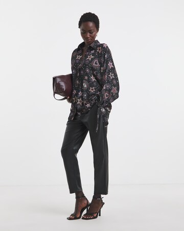 Twisted Wunder Stacey Star & Heart Print Chiffon Shirt