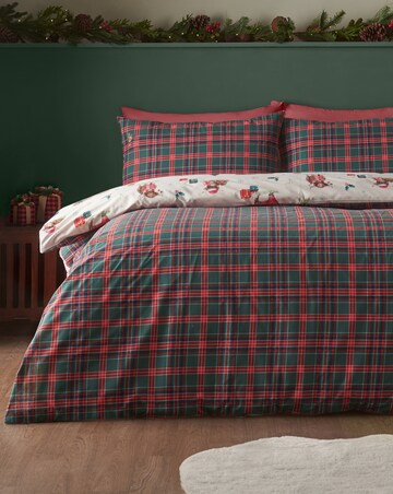 Catherine Lansfield Christmas Highland Cow Duvet Cover Set
