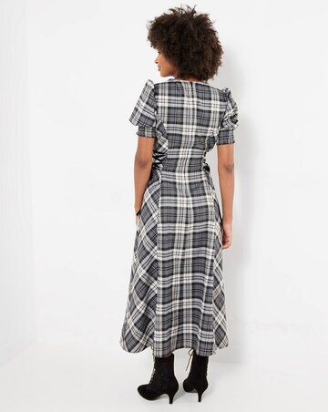 Joe Browns Luna Check Lace Up Side Maxi Dress