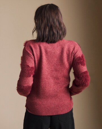 Julipa Textured Floral Knitted Jumper
