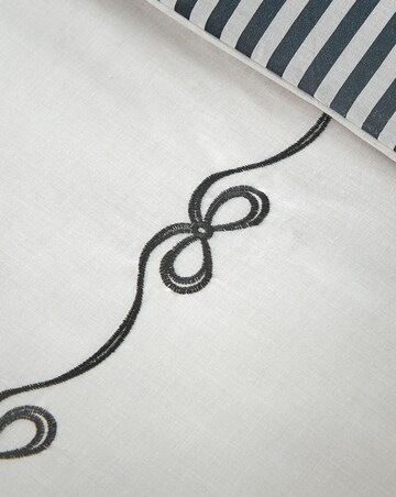 Catherine Lansfield Bow Embroidery Duvet Cover Set