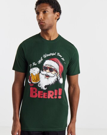 Beer Time Xmas Graphic T-Shirt