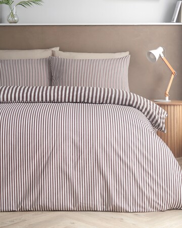 Catherine Lansfield Epping Textured Stripe Duvet Cover Set