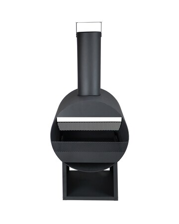 Charles Bentley Black Steel Chimenea