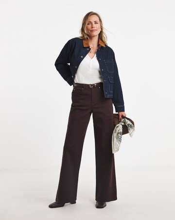 Aubergine Authentic Wide Leg Jeans