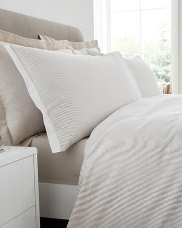 Bianca Seersucker Woven Stripe Duvet Cover Set